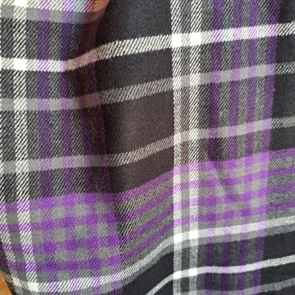 Burberry Pure Scottish Cashmere Purple Tartan Plaid Soft Nova Winter Scarf Wrap - Picture 2 of 3